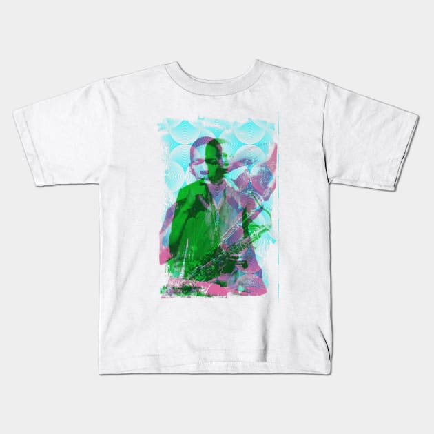 John Coltrane Kids T-Shirt by HAPPY TRIP PRESS